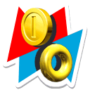 Sticker of a Coin and a Ring from Mario & Sonic at the London 2012 Olympic Games