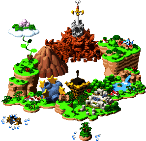 Super Mario RPG: Legend of the Seven Stars world map