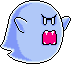 Unique sprite of a Big Boo from the cast roll of Super Mario World