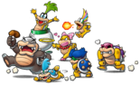 Artwork of the Koopalings from Mario & Luigi: Bowser's Inside Story + Bowser Jr.'s Journey