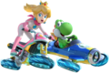 Peach and Yoshi