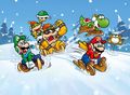 "Spot the differences" winter-themed artwork (first version)