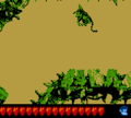 Diddy jumping from a platform of wooden planks
