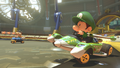 Baby Luigi in his green Circuit Special