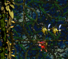 Bramble Scramble The third level, Bramble Scramble takes place in a large bramble infestation on the cliffside of the amusement park. Floorboards, as well as the climbable ropes and chains, can help the Kongs make their way through the brambles and to the end.
