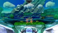Zero Suit Samus's Gunship in Super Smash Bros. for Wii U.
