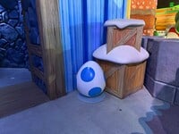 A hidden Yoshi's Egg at Super Nintendo World during Universal Fan Fest Nights