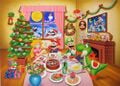 Artwork used for a Mario Christmas-themed puzzle