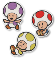 Artwork of three Toads in Paper Mario: The Origami King